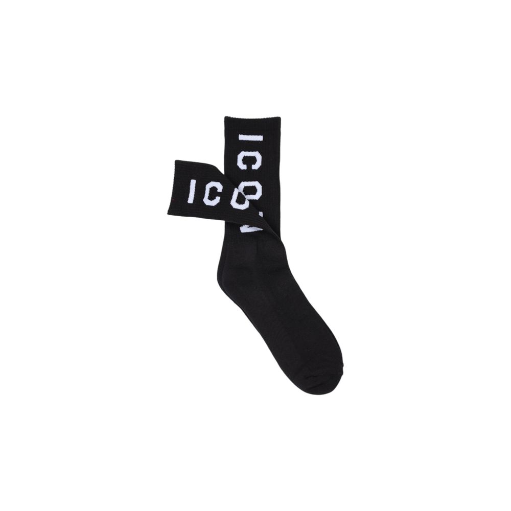 Icon Black Cotton Socks
